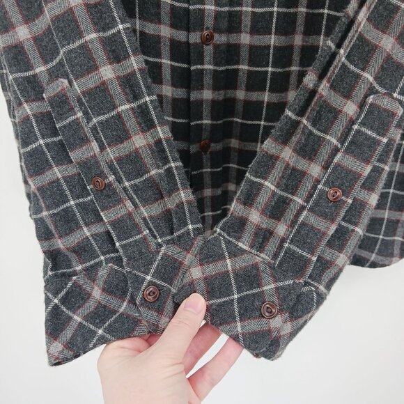 Rails LENNOX Plaid Brushed Flannel Button Down Shirt Size XXL Charcoal Gray - Picture 11 of 14